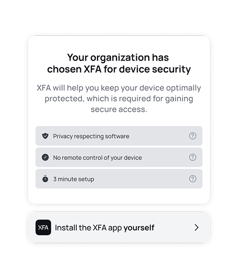 Use XFA for secure access